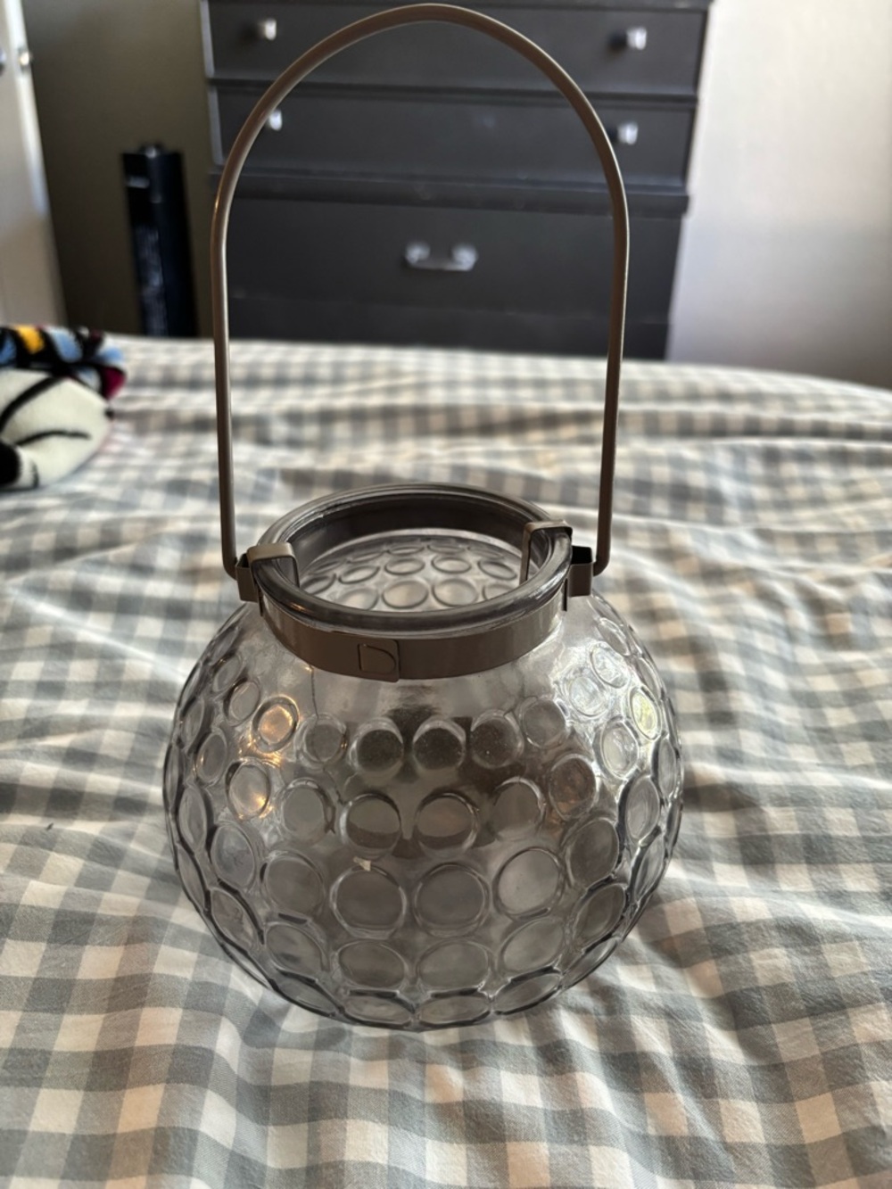 Glass Decorative Votive Holder with Handle